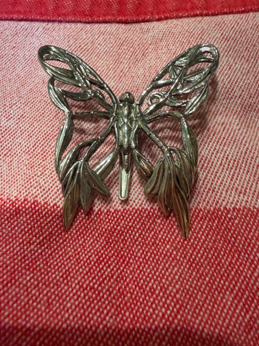 John Hardy Silver Openwork Butterfly hair clip